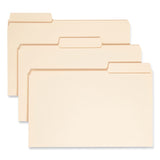 Smead™ SuperTab Reinforced Guide Height Top Tab Folders, 1/3-Cut Tabs: Assorted, Legal Size, 0.75" Expansion, Manila, 100/Box (SMD15395) Box of 100
