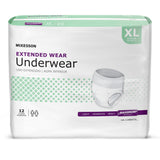 McKesson Unisex Adult Absorbent Underwear Pull On with Tear Away Seams X-Large Disposable Heavy Absorbency (1123840_CS) 48/CS