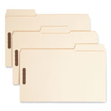 Smead™ SuperTab Reinforced Guide Height Fastener Folders, 14-pt Manila, 0.75" Expansion, 2 Fasteners, Legal Size, Manila, 50/Box (SMD19545) Box of 50