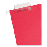Smead™ Colored Hanging File Folders with 1/5 Cut Tabs, Letter Size, 1/5-Cut Tabs, Red, 25/Box (SMD64067) Box of 25
