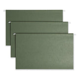 Smead™ Hanging Folders, Legal Size, 1/5-Cut Tabs, Standard Green, 25/Box (SMD64155) Box of 25