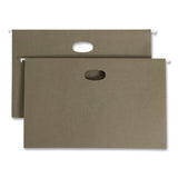 Smead™ 100% Recycled Hanging Pockets with Full-Height Gusset, 1 Section, 3.5" Capacity, Legal Size, Standard Green, 10/Box (SMD64326) Box of 100