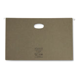 Smead™ 100% Recycled Hanging Pockets with Full-Height Gusset, 1 Section, 3.5" Capacity, Legal Size, Standard Green, 10/Box (SMD64326) Box of 100