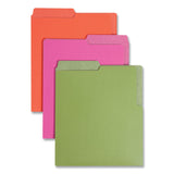 Smead™ Organized Up Heavyweight Vertical File Folders, 1/2-Cut Tabs, Letter Size, Assorted: Fuchsia/Orange/Peridot Green, 6/Pack (SMD75406) Pack of 6