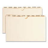 Smead™ Pressboard Mortgage Folder Dividers, Pre-Printed, 1 Fastener, Legal Size, Manila, 7 Dividers/Set, 12 Sets (SMD78278) 12 Sets