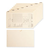 Smead™ Pressboard Mortgage Folder Dividers, Pre-Printed, 1 Fastener, Legal Size, Manila, 7 Dividers/Set, 12 Sets (SMD78278) 12 Sets
