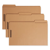 Smead™ Top Tab Fastener Folders, 1/3-Cut Tabs: Assorted, 0.75" Expansion, 2 Fasteners, Legal Size, Kraft Exterior, 50/Box (SMD19837) Each