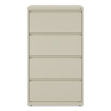 Alera® Lateral File, 4 Legal/Letter-Size File Drawers, Putty, 30" x 18.63" x 52.5" (ALEHLF3054PY) Each