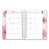 Brownline® Pink Ribbon Essential Daily Appointment Book, Pink Daisy Artwork, 8 x 5, Navy/Gray/Pink Cover, 12-Month (Jan to Dec): 2026 (REDCB634G05) Each