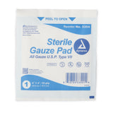 Dynarex® Gauze Sponge 4 X 4 Inch 12-Ply Sterile 1 per Pack (865436_BX) 1/BX