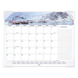 AT-A-GLANCE® Seascape Panoramic Desk Pad, Seascape Panoramic Photography, 22 x 17, White Sheets, Clear Corners, 12-Month (Jan-Dec): 2026 (AAG89803) Each