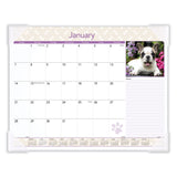AT-A-GLANCE® Puppies Monthly Desk Pad Calendar, Puppies Photography, 22 x 17, White Sheets, Clear Corners, 12-Month (Jan to Dec): 2026 (AAGDMD16632) Each