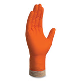 GloveWorks® by AMMEX® Heavy-Duty Industrial Nitrile Gloves, Powder-Free, Medium, 8 mil Thick, 9.5" Long, Orange, 100/Box (AXCGWON44100) Box of 100