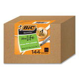 BIC® Round Stic Xtra Life Ballpoint Pen, Stick, Medium 1 mm, Black Ink, Translucent Black Barrel, 144/Pack (BICGSM144AZBLK) Pack of 144