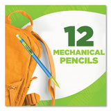 BIC® ReVolution Mechanical Pencil, 0.7 mm, HB (#2), Black Lead, Assorted Barrel Colors, 12/Pack (BICMPE12BLK) 1 Dozen