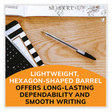 BIC® Cristal Xtra Smooth Ballpoint Pen, Stick, Medium 1 mm, Black Ink, Clear Barrel, 24/Box, 6 Boxes/Pack (BICMS144EBLK) Pack of 144