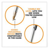 BIC® Cristal Xtra Smooth Ballpoint Pen, Stick, Medium 1 mm, Black Ink, Clear Barrel, 24/Box, 6 Boxes/Pack (BICMS144EBLK) Pack of 144