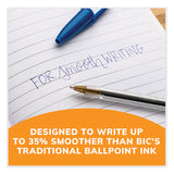 BIC® Cristal Xtra Smooth Ballpoint Pen, Stick, Medium 1 mm, Blue Ink, Clear Barrel, 24/Box, 6 Boxes/Pack (BICMS144EBLU) Pack of 144