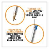 BIC® Cristal Xtra Smooth Ballpoint Pen, Stick, Medium 1 mm, Blue Ink, Clear Barrel, 24/Box, 6 Boxes/Pack (BICMS144EBLU) Pack of 144