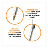 BIC® Cristal Xtra Smooth Ballpoint Pen, Stick, Medium 1 mm, Black Ink, Clear Barrel, 500/Pack (BICMS500EBLK) Each