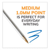 BIC® Cristal Xtra Smooth Ballpoint Pen, Stick, Medium 1 mm, Blue Ink, Clear Barrel, 500/Pack (BICMS500EBLU) Each