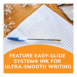 BIC® Cristal Xtra Smooth Ballpoint Pen, Stick, Medium 1 mm, Blue Ink, Clear Barrel, 500/Pack (BICMS500EBLU) Each