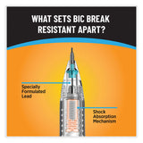 BIC® Break-Resistant Mechanical Pencils with Erasers, 0.7 mm, HB (#2), Black Lead, Assorted Barrel Colors, 2/Pack (BICMV7PRP2BLK) Each