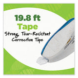 BIC® Wite-Out Brand Ecolutions Correction Tape, Non-Refillable, White, 0.2" x 19.8 ft, 2/Pack (BICWOET21WHI) Each