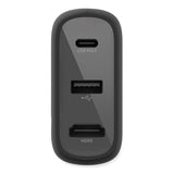 Belkin® Connect 46.5W Multi-Port Power Hub for USB-C Laptop or Nintendo Switch, 3 Ports, Black (BLKAVC010TTBK) Each