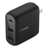 Belkin® Connect 46.5W Multi-Port Power Hub for USB-C Laptop or Nintendo Switch, 3 Ports, Black (BLKAVC010TTBK) Each