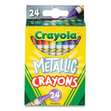 Crayola Metallic Crayons, Assorted, 24/Pack (CYO528815) 1 Pack