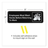 Excello Global Products® Indoor/Outdoor Restroom with Braille Text, 6" x 9", Black Face, White Graphics, 3/Pack (EXOHD0049S) Pack of 3