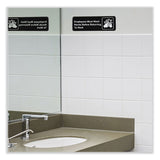 Excello Global Products® Indoor/Outdoor Restroom with Braille Text, 6" x 9", Black Face, White Graphics, 3/Pack (EXOHD0049S) Pack of 3