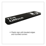 Excello Global Products® The Office Indoor/Outdoor Wall Sign, 9" x 3", Black Face, White Graphics, 2/Pack (EXOHD0064S) Pack of 2