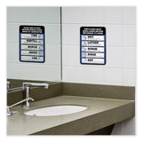 Excello Global Products® Employees Must Wash Hands Indoor Wall Sign, 5" x 7", Black/Blue/White Face, Black/Blue Graphics, 2/Pack (EXOHD0171S) Pack of 2