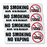 Excello Global Products® No Smoking No Vaping Indoor/Outdoor Wall Sign, 9" x 3", Black Face, Black/Red Graphics, 4/Pack (EXOHD0175S) Pack of 4