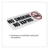 Excello Global Products® No Smoking No Vaping Indoor/Outdoor Wall Sign, 9" x 3", Black Face, Black/Red Graphics, 4/Pack (EXOHD0175S) Pack of 4