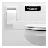 Excello Global Products® Please Do Not Flush Indoor/Outdoor Wall Sign, 9" x 3", Black Face, White Graphics, 3/Pack (EXOHD0255S) Pack of 3