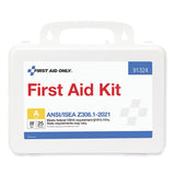 First Aid Only™ ANSI 2021 First Aid Kit for 25 People, 94 Pieces, Plastic Case (FAO91324)