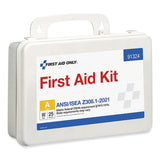 First Aid Only™ ANSI 2021 First Aid Kit for 25 People, 94 Pieces, Plastic Case (FAO91324)