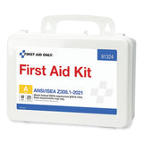 First Aid Only™ ANSI 2021 First Aid Kit for 25 People, 94 Pieces, Plastic Case (FAO91324)