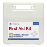 First Aid Only™ ANSI 2021 First Aid Kit for 50 People, 184 Pieces, Plastic Case (FAO91329) Each