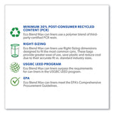 Heritage Eco Blend Max Can Liners, 23 gal, 0.8 mil, 28" x 45", Clear, 25 Bags/Roll, 10 Rolls/Carton (HERL5645TCER1) Case of 250