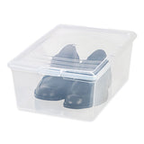 IRIS 13.5 Qt. Lift-Off Lid Storage Tote, 10.6" x 16.1" x 5.9", Clear/Gray (IRS100119)