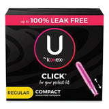 Kotex® U by Kotex Click Compact Tampons, Super, 32/Pack (KCC51583) Pack of 32