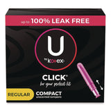 Kotex® U by Kotex Click Compact Tampons, Super, 32/Pack (KCM51583) Pack of 32