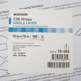 McKesson Sterilization Wrap Blue 15 X 15 Inch Single Layer Cellulose Steam / EO Gas (1156117_CS) 10/CS