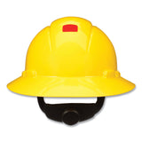 3M™ SecureFit Full Brim Hard Hat with Uvicator, Four-Point Ratchet Suspension, Yellow (MMMH802SFRUV) Each