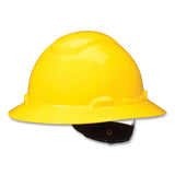 3M™ SecureFit Full Brim Hard Hat with Uvicator, Four-Point Ratchet Suspension, Yellow (MMMH802SFRUV) Each