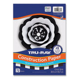 Pacon® Tru-Ray Construction Paper, 76 lb Text Weight, 12 x 18, Assorted Colors, 72/Pack (PACP6677) Pack of 72